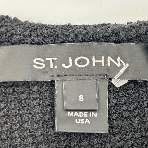 St. John black knit skirt with fabric detail size 8 - Picture 6 of 7
